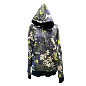 Nike SB Paradise Floral Hoodie Purple Neon Yellow Black White Cotton Men's Large